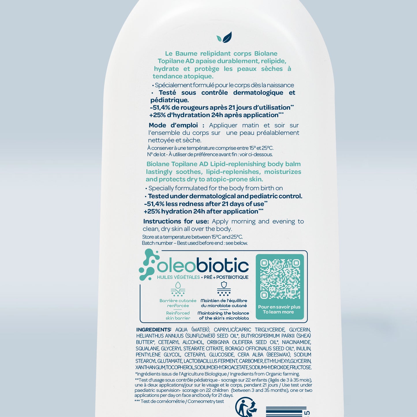 Biolane Topilane AD Lipid-Replenishing Body Balm