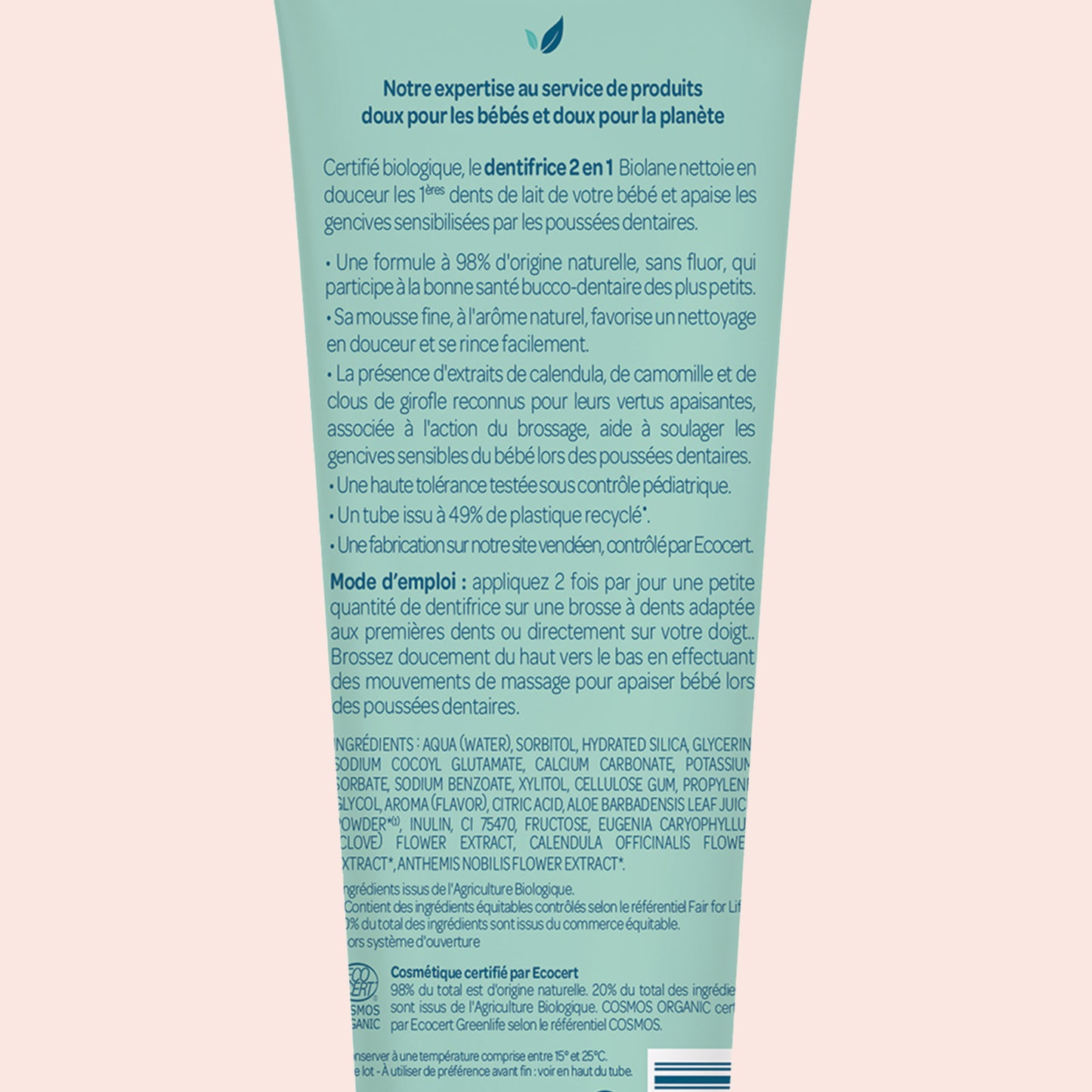 Biolane Organic First Teeth Toothpaste