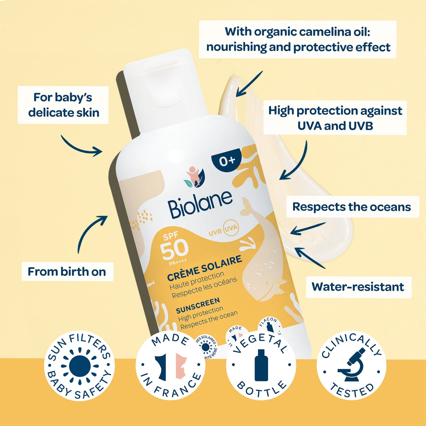 Biolane SPF50 Sunscreen for Babies