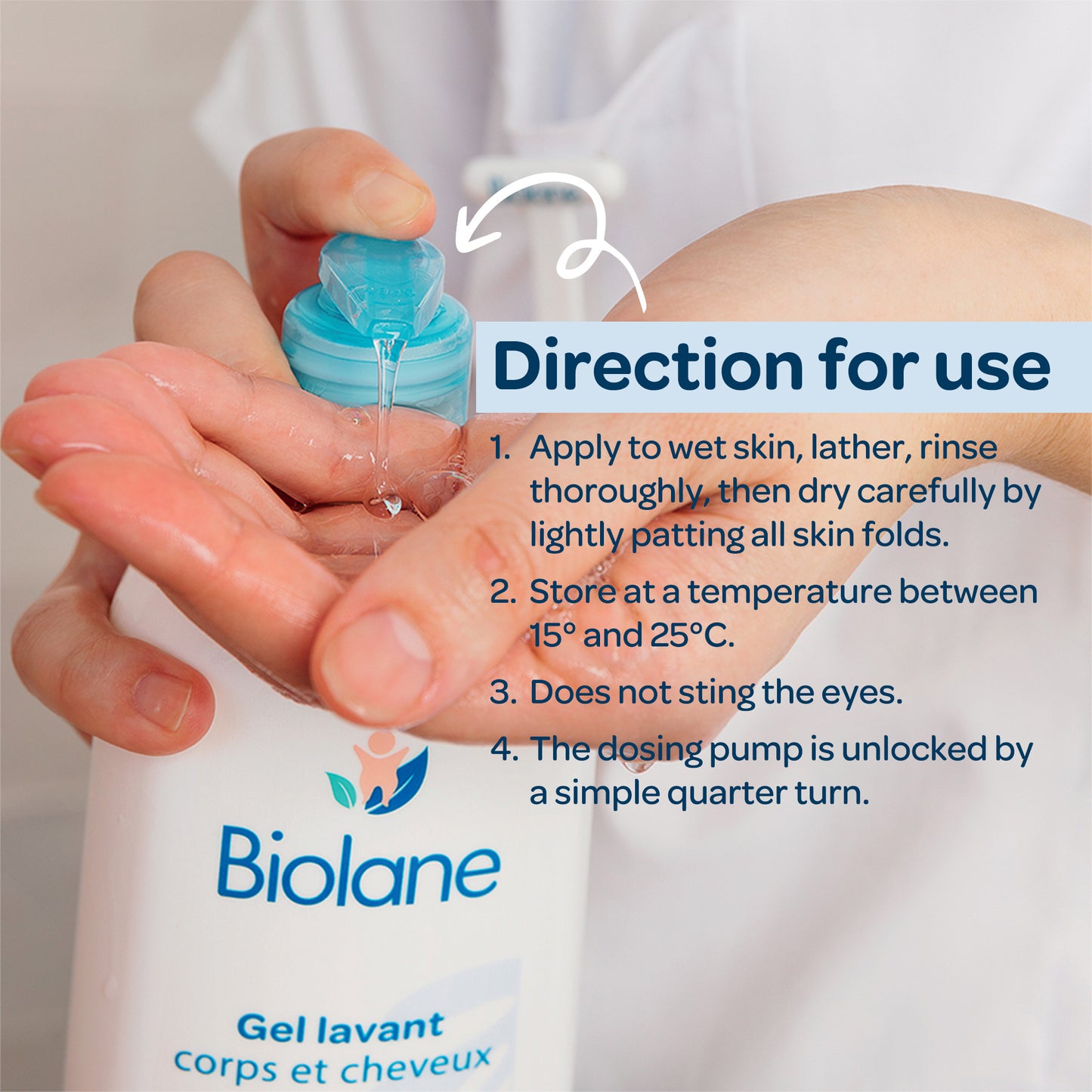 Biolane Baby Body & Hair Wash Gel 750 ml