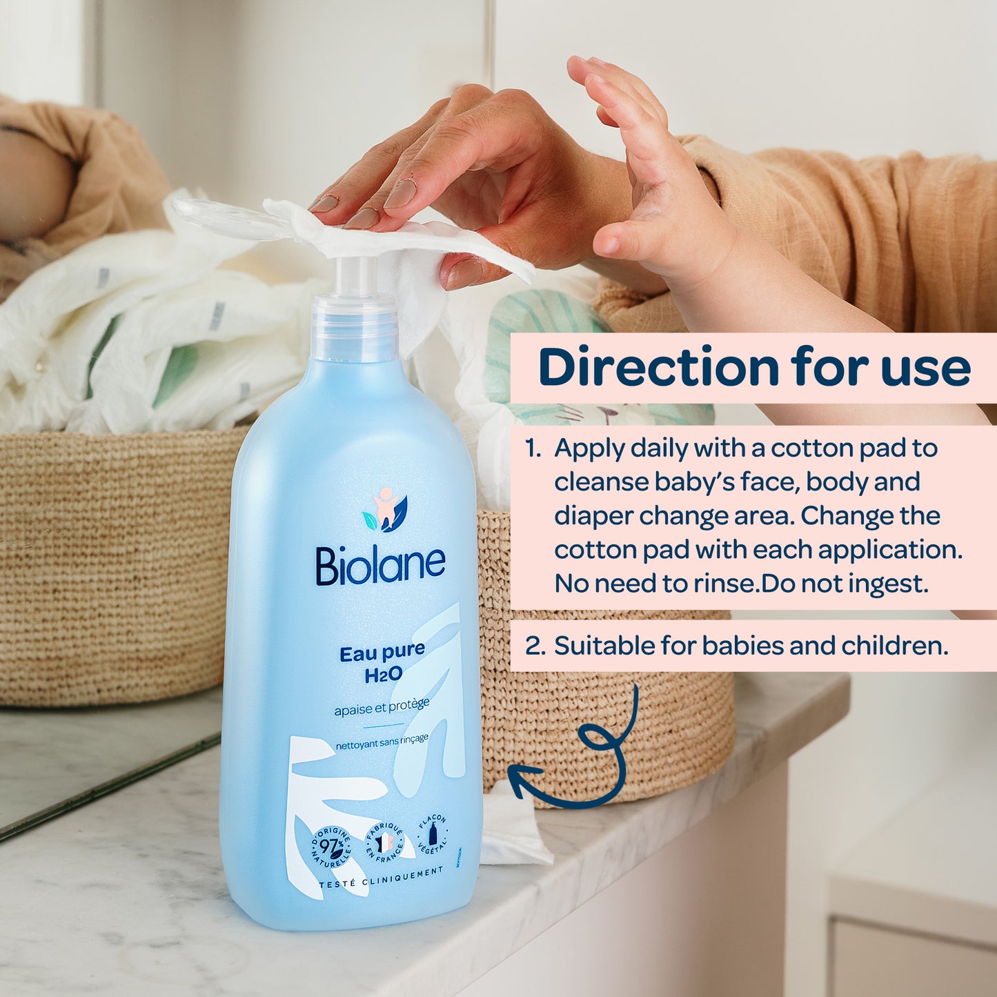Biolane Pure H2O Cleanser 750 ml