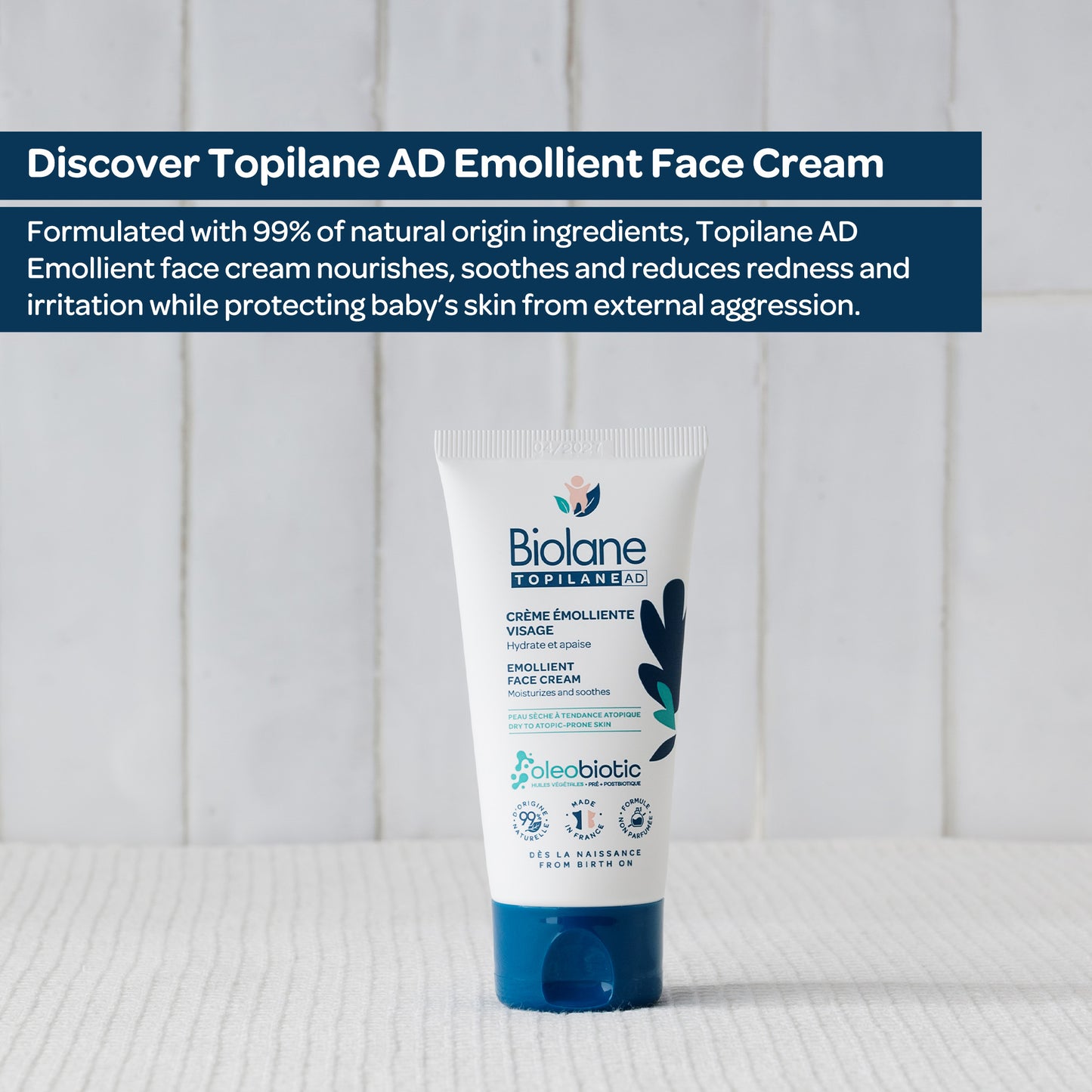 Biolane Topilane AD Emollient Face Cream for Babies