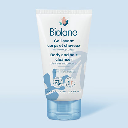 Biolane Baby Body & Hair Wash Gel — back of pack